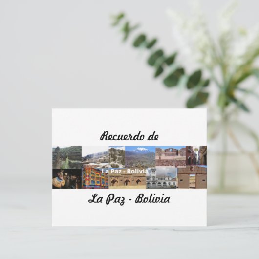 Carton postal recuerdo de La Paz Bolivia Briefkaart (Staand voorkant)