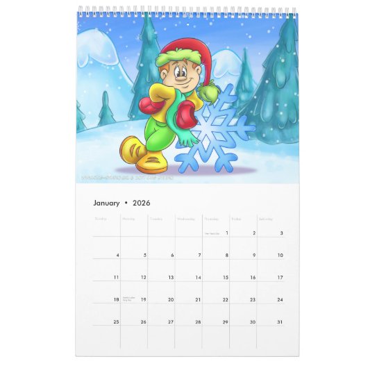 cartoon 2017 kalender JMG Studio (Jan 2026)