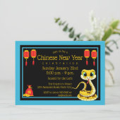 Cartoon 2025 Chinees Nieuwjaar van de Slang Kaart (Staand voorkant)