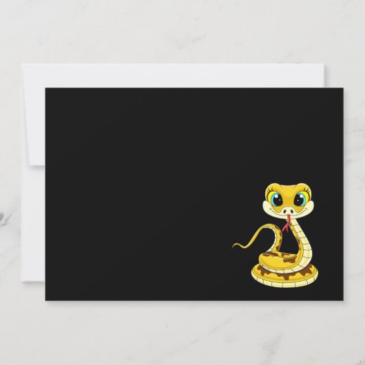 Cartoon 2025 Chinees Nieuwjaar van de Slang Kaart (Achterkant)