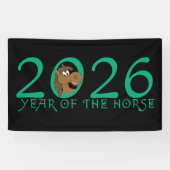 Cartoon 2026 Chinees Nieuwjaar Spandoek (Horizontaal)