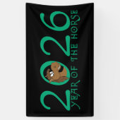 Cartoon 2026 Chinees Nieuwjaar Spandoek (Verticaal)