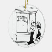 Cartoon 2458 van de scheiding keramisch ornament (Links)