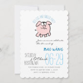 Cartoon 2 Varkensjaarei en gemberpartij Baby INV Kaart (Voorkant)