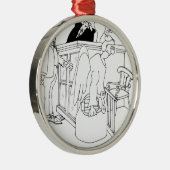 Cartoon 5621 van het Hof Metalen Ornament (Rechts)