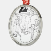 Cartoon 5621 van het Hof Metalen Ornament (Links)