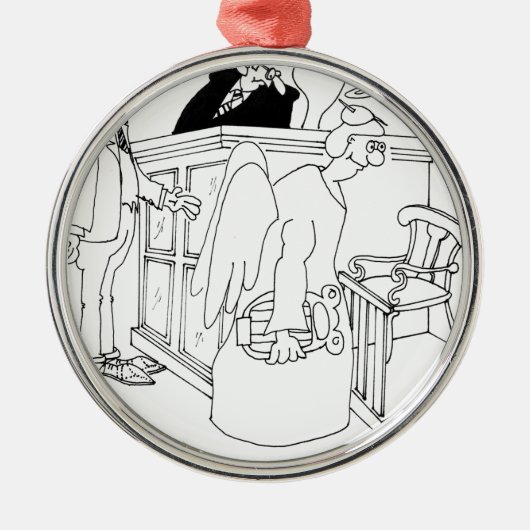 Cartoon 5621 van het Hof Metalen Ornament (Voorkant)