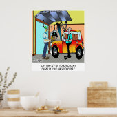 Cartoon 8532 voor reparatie van auto's poster (Keuken)