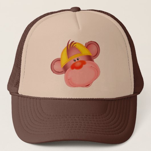 cartoon aap hoed trucker pet (Voorkant)