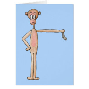 Cartoon aap met Smelly Sock.