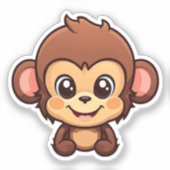 Cartoon aap sticker (Voorkant)