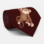 Cartoon aap stropdas (Opgerold)