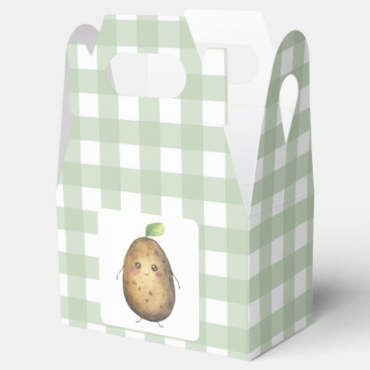 Cartoon Aardappel Baby shower Bedankdoosjes (Geopend)