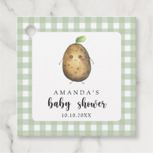 Cartoon Aardappel Baby shower Bedankjes Labels