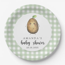 Cartoon Aardappel Baby shower Papieren Bordje