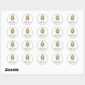 Cartoon Aardappel Baby shower Ronde Sticker (Vel)
