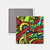 Cartoon Abstract Magneet (Voorkant / Achterkant)