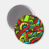 Cartoon Abstract Magneet (Voorkant / Achterkant)