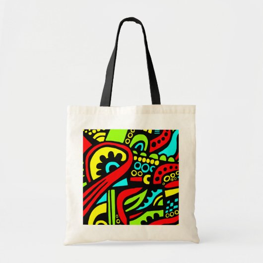 Cartoon Abstract Tote Bag (Voorkant)