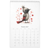 Cartoon Abstracte Big Eyed Birds Kalender (Jan 2027)