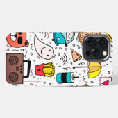 Cartoon Abstracte Kunst iPhone Hoesje (Achterkant horizontaal)