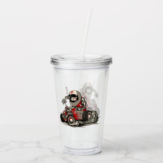 cartoon acryl drinkbeker (Achterkant)