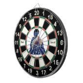 Cartoon Afbeelding van Donald Trump Dartbord (Voorkant Rechts)