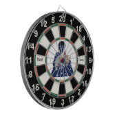 Cartoon Afbeelding van Donald Trump Dartbord (Voorkant Links)