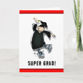 Cartoon Afstuderen Congrats Kaart (Voorkant)