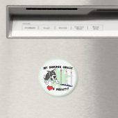 Cartoon Agility Border Collie Magnet (Insitu (Vaatwasser))