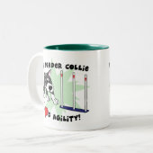 Cartoon Agility Border Collie Mok (Voorkant links)