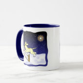Cartoon Agility Dog Kerstmis Mok (Voorkant links)