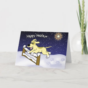 Cartoon Agility Hond Kerst Kaart