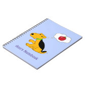 Cartoon Airedale Terrier Dog Denking of an Apple Notitieboek (Linkerzijde)
