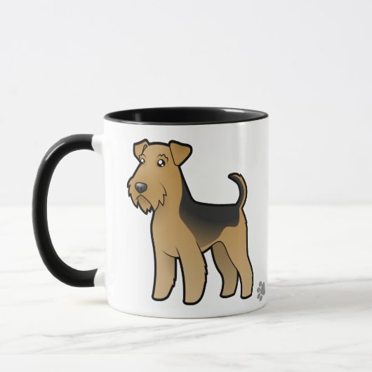 Cartoon Airedale Terrier/Welsh Terrier Mok (Links)