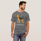 Cartoon Airedale Terrier/Welsh Terrier T-shirt (Voorkant volledig)
