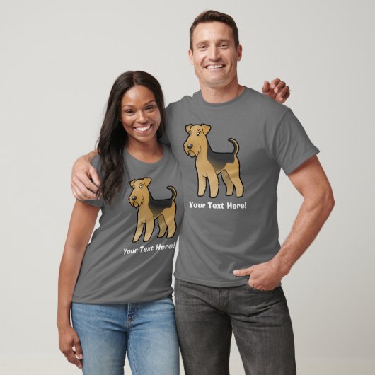 Cartoon Airedale Terrier/Welsh Terrier T-shirt (Unisex)