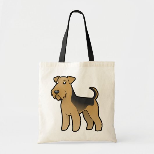 Cartoon Airedale Terrier/Welsh Terrier Tote Bag (Voorkant)
