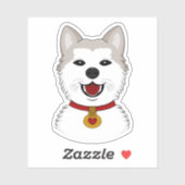 Cartoon Akita dog - vinylsticker Sticker (Vel)