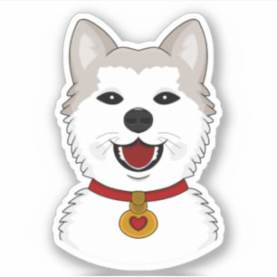 Cartoon Akita dog - vinylsticker Sticker
