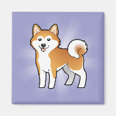 Cartoon Akita Inu/Shiba Inu Magneet (Voorkant)