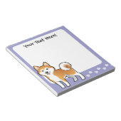 Cartoon Akita Inu/Shiba Inu Notitieblok (Schuin)