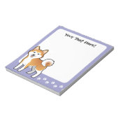 Cartoon Akita Inu/Shiba Inu Notitieblok (Linkerzijde)