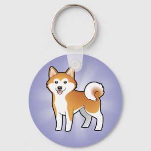 Cartoon Akita Inu/Shiba Inu Sleutelhanger