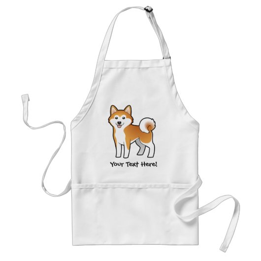 Cartoon Akita Inu/Shiba Inu Standaard Schort (Voorkant)