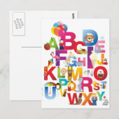 cartoon alfabet briefkaart (Voorkant / Achterkant)