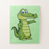 Cartoon Alligator Achtergrond Legpuzzel (Verticaal)