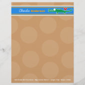 Cartoon Alligator Fun Personal Custom Letterhead Persoonlijk Briefhoofd (Voorkant)