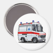 Cartoon Ambulance Auto Magneet (Voorkant / Achterkant)