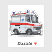 Cartoon Ambulance Auto Sticker (Vel)